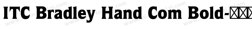 ITC Bradley Hand Com Bold字体转换